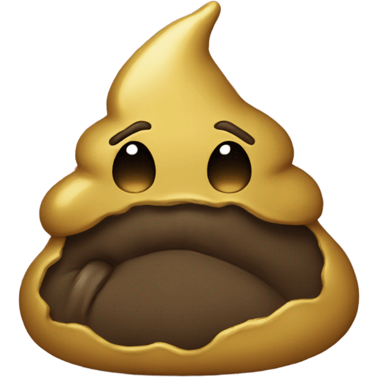 A sad Gold poo  emoji