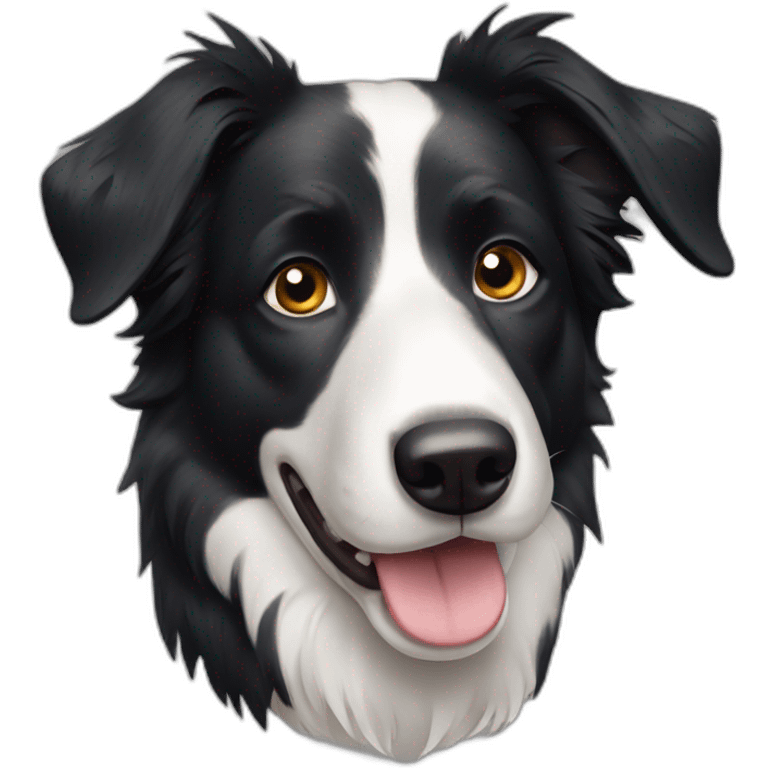 short hair border collie dog emoji