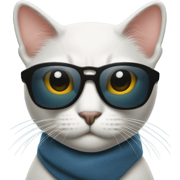 Cat with sunglasses.   emoji