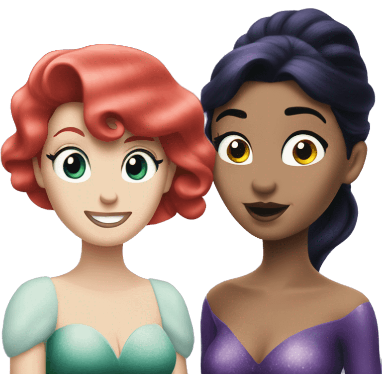 Ariel and Ursula  emoji