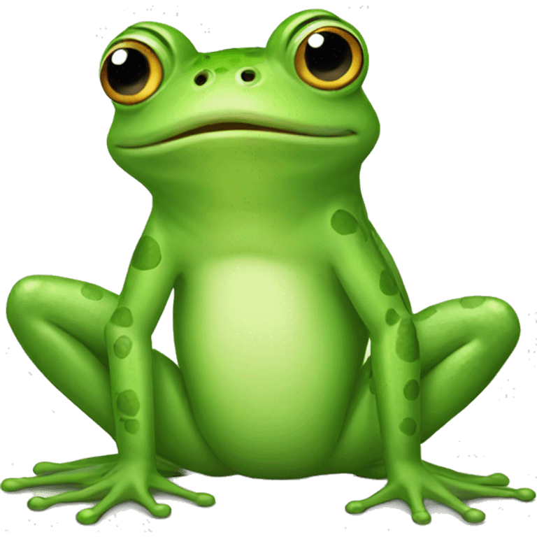 funny frog emoji