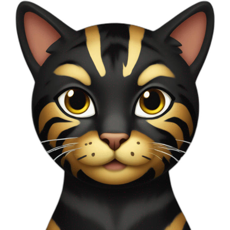 Chat noir et chat tigré emoji