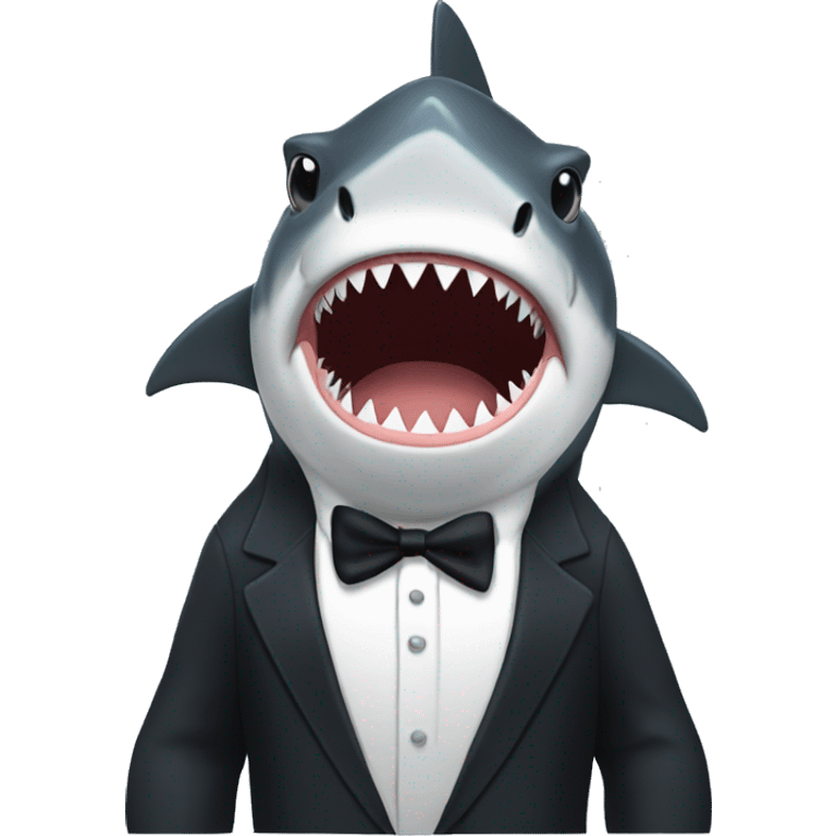 Shark in a tux emoji