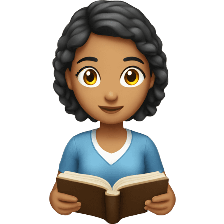 Hispanic girl reading a Bible  emoji