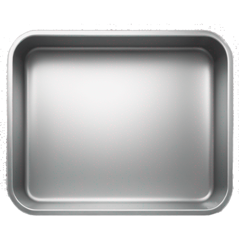 Realistic metallic silver baking pan flat emoji