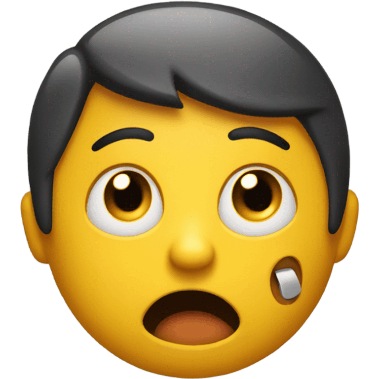 fear yellow round emoji emoji