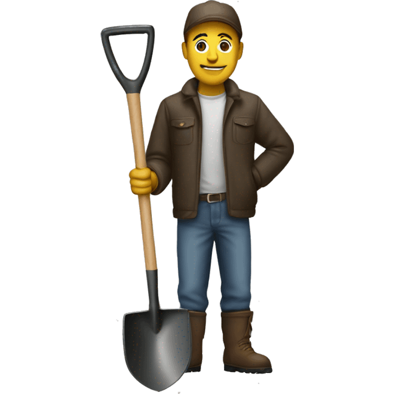 man with shovel emoji