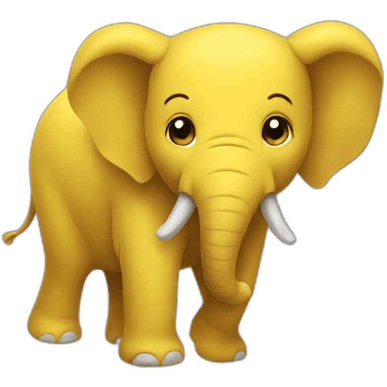 Yellow elephant emoji