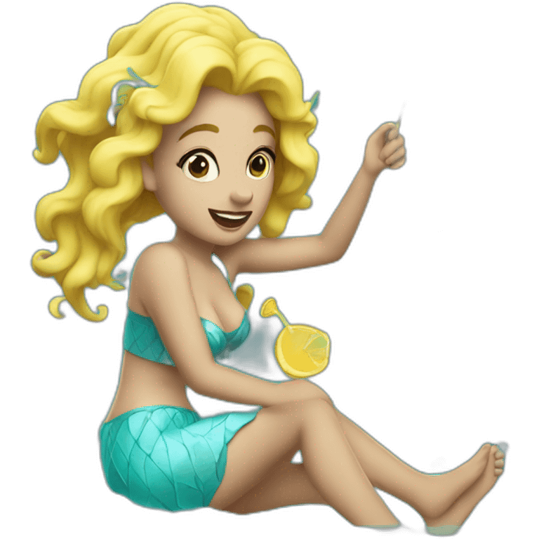 Sirene partying emoji