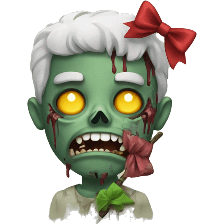 a zombie with a bow emoji