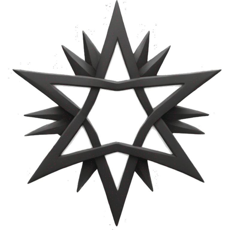 black and simple Heptagram emoji