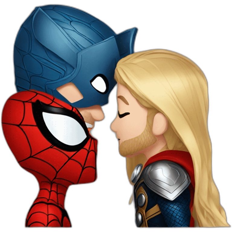 spider man kiss thor emoji