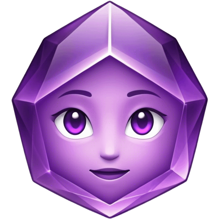 Cinematic Realistic Amethyst Emoji, Rich and soothing, with smooth, polished purple facets catching the light and casting soft, calming reflections. The deep violet hue seems to glow with an ethereal light, radiating peaceful energy and elegance. Soft glowing outline, capturing the essence of tranquility and mystery in a stunning amethyst. emoji