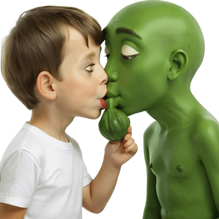 Boy kissing boy funny emoji