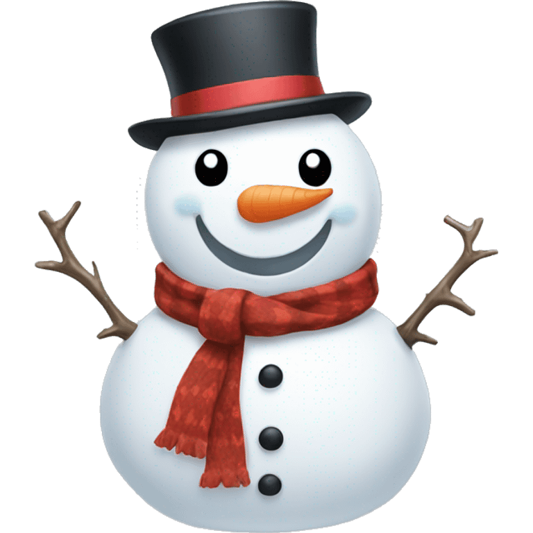 snowman with bow emoji