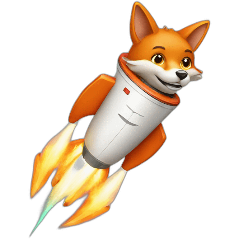 Fox on a Rocket  emoji