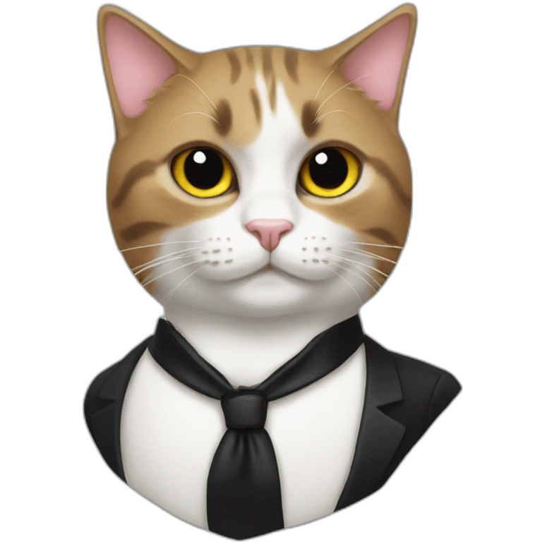 cat in tuxedo cool emoji