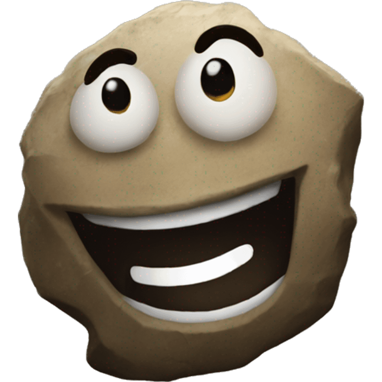 Laughing rock on party on  emoji