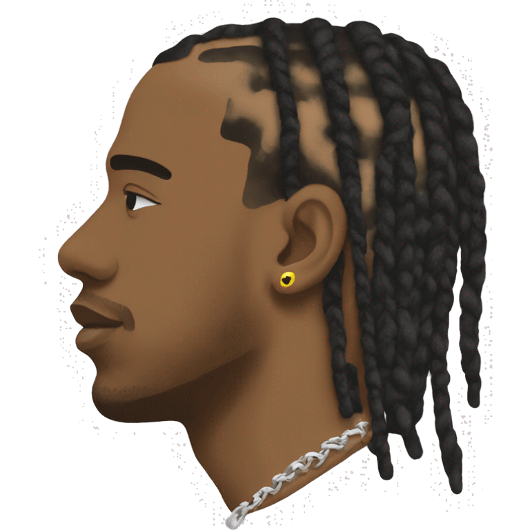 Travis Scott side view wear emoji