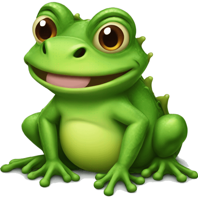 frog as a dragon emoji