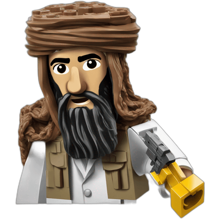 osama bin laden playing with lego emoji