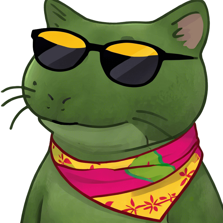 Cat with sunglasses emoji