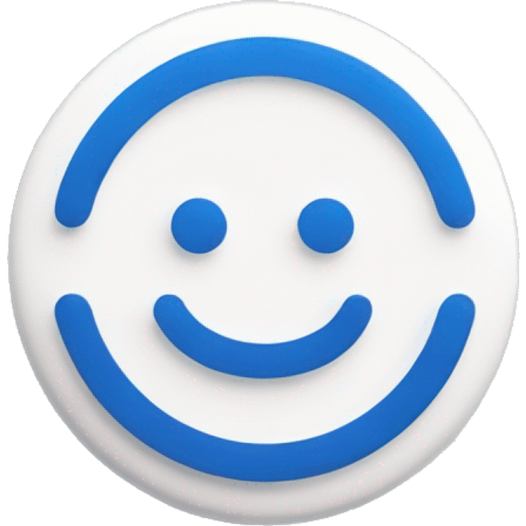 A blue circle with white thick inside it emoji