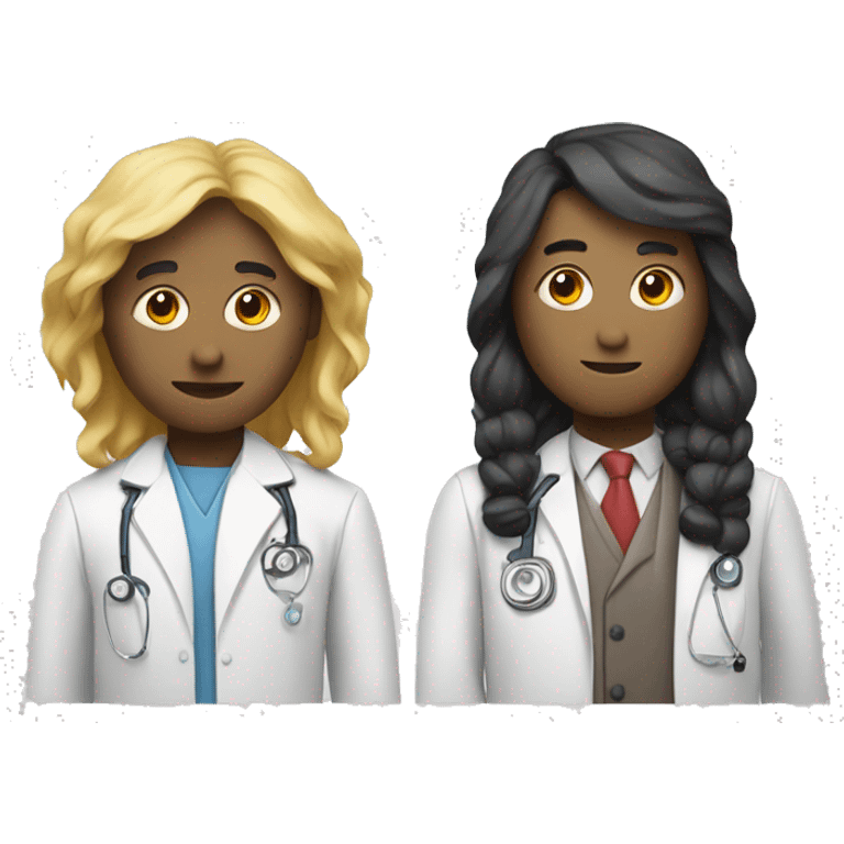 It has a half-robot appearance and a half-doctor appearance. emoji