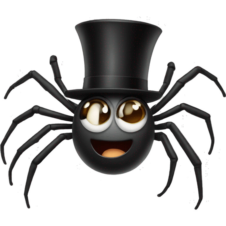 Spider with a tophat emoji