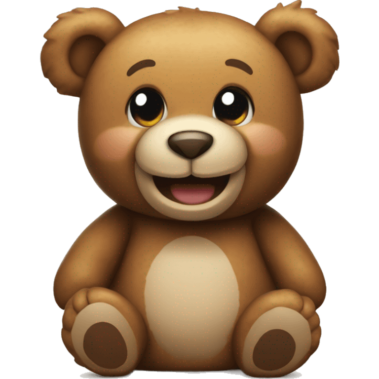 teddy bear with smile emoji