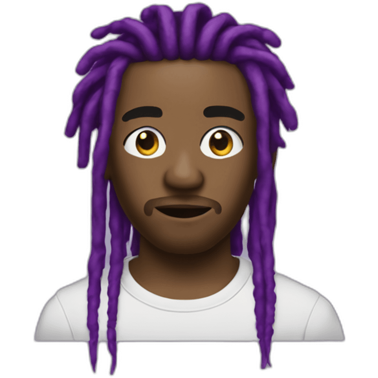 lil uzi purple dreads emoji