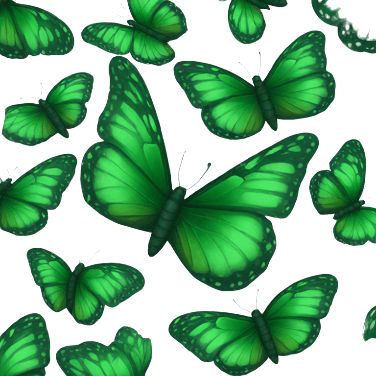 Dark Green Butterfly  emoji