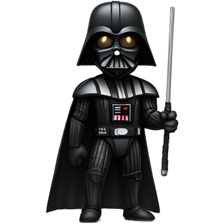 Realistic Darth Vader with a bo staff and a menacing look  emoji