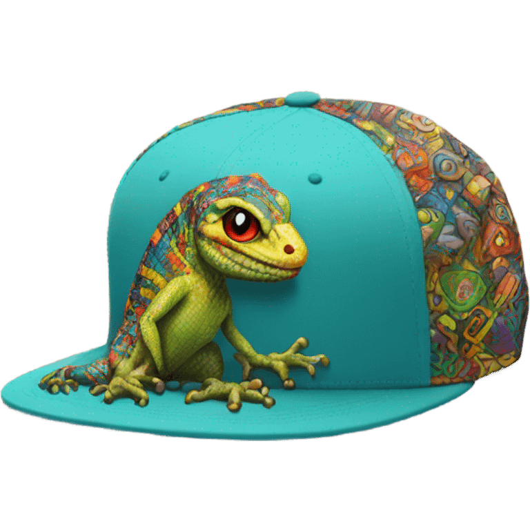 lizard snapback hat emoji