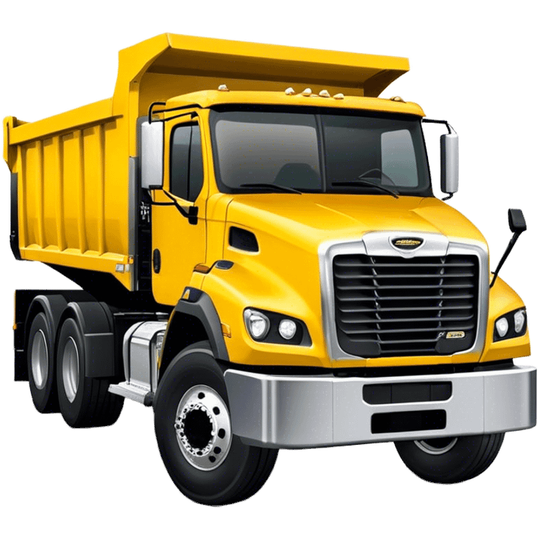 Dump Truck - Freightliner 114SD (Model Year: 2022) (Iconic colour: Yellow with black and silver) emoji