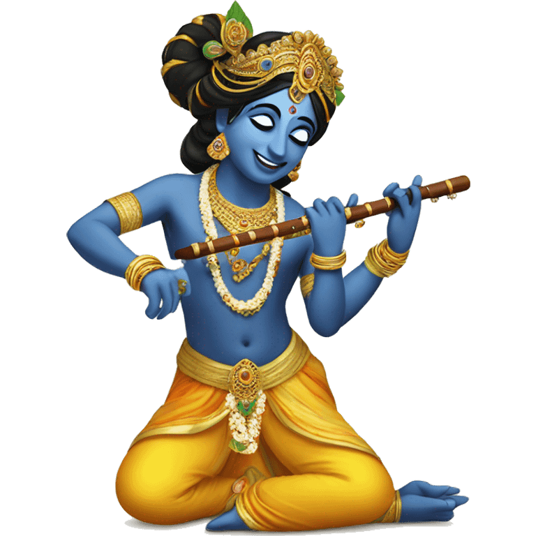 Radha krishna with flute emoji