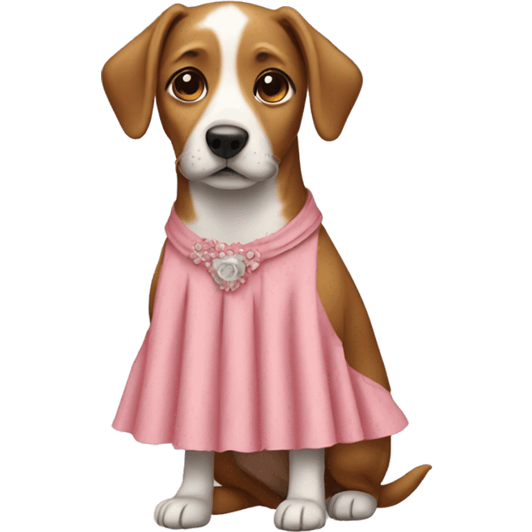 Dog wearing a dress emoji