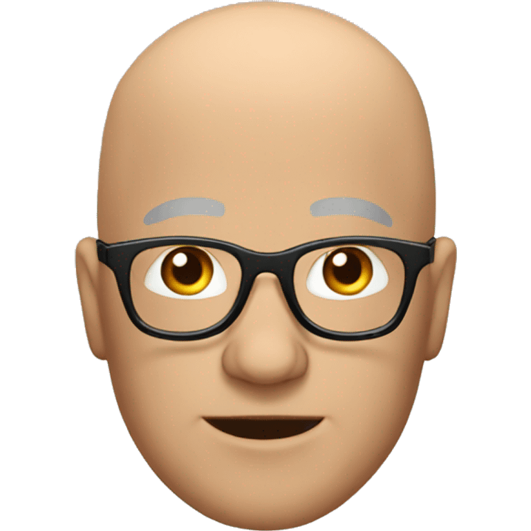 bald man with glasses emoji