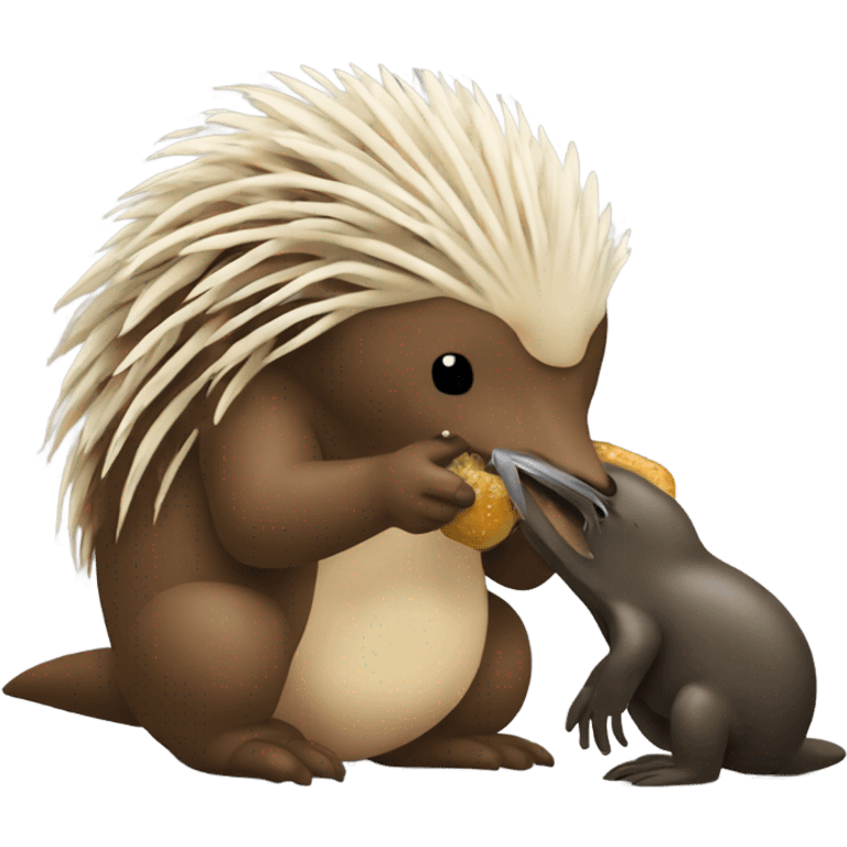 echidna eating a platypus emoji