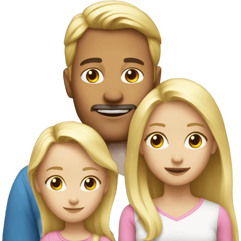 Family 2 fathers blond and blonde girl emoji