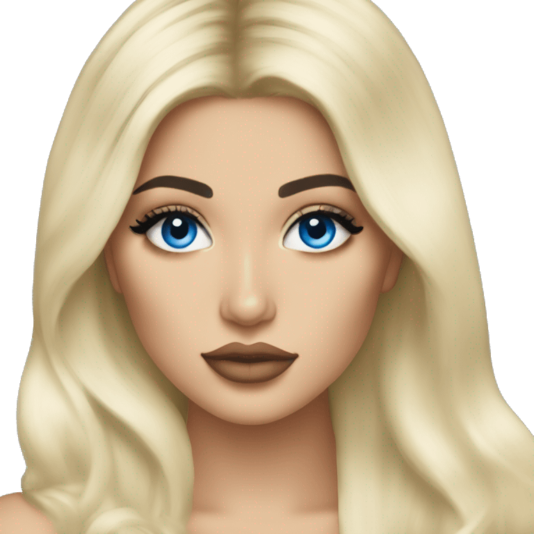 blonde kylie jenner with blue eyes emoji