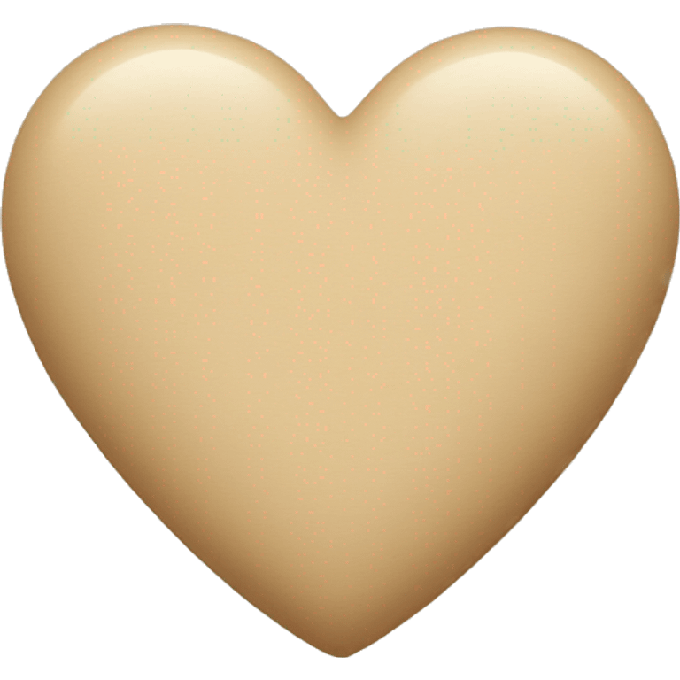 Beige heart emoji