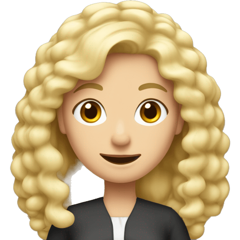 Brünnette Frau mit blonden strähnen  emoji