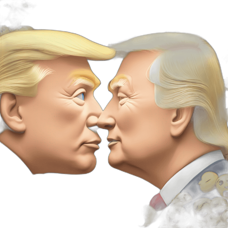 trump-and-putin-kissing,-lgbtq+ friendly, positivity, inclusiveness emoji