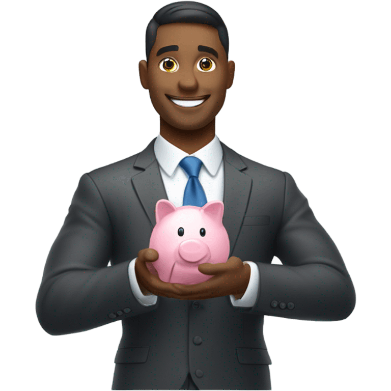 happy business man saving money emoji