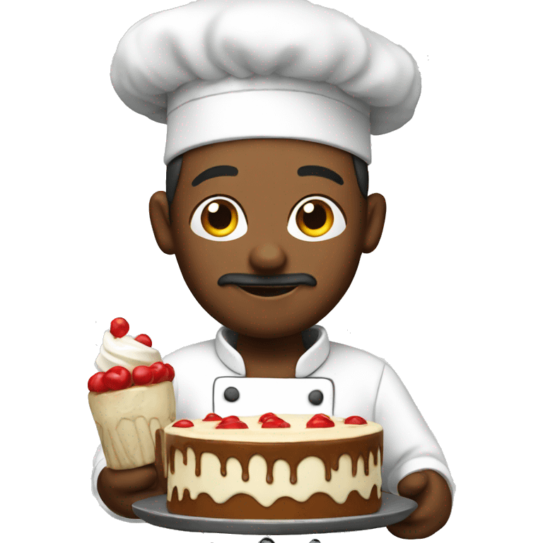 Chef with cake  emoji