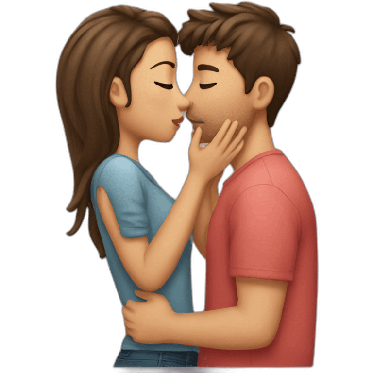 girlfriend kissing her boyfriend emoji