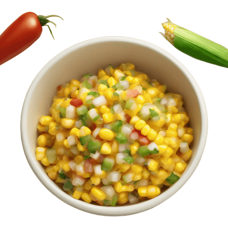 corn salsa in a bowl emoji