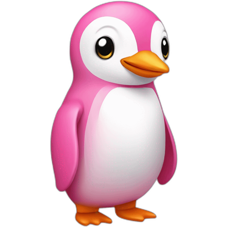 Pink penguin emoji