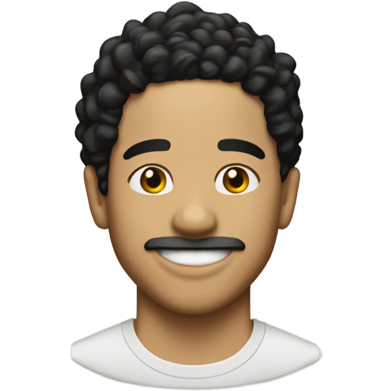 Anthony Ramos with facial hair smiling emoji